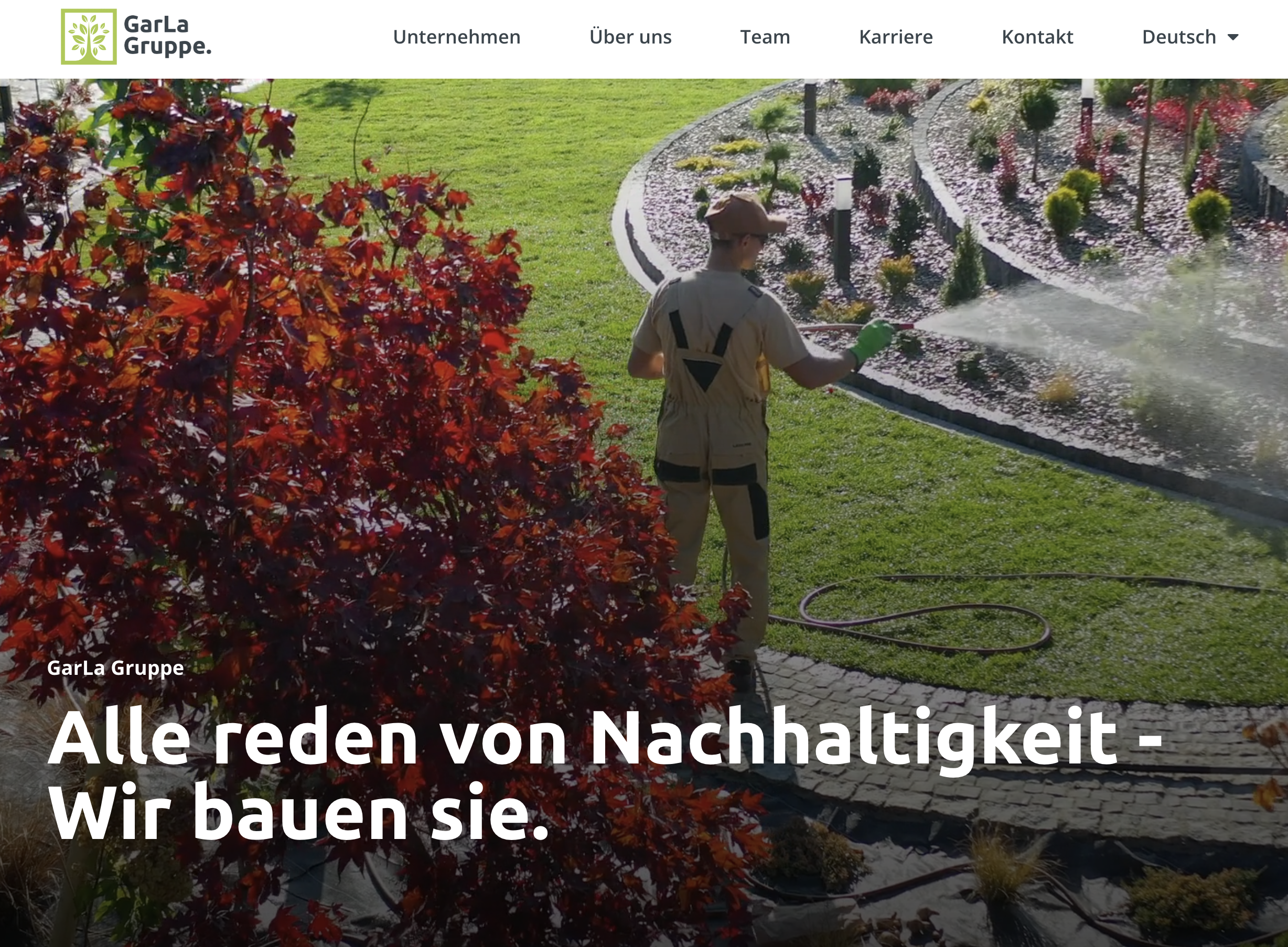 Garla Gruppe Screenshot Webseite